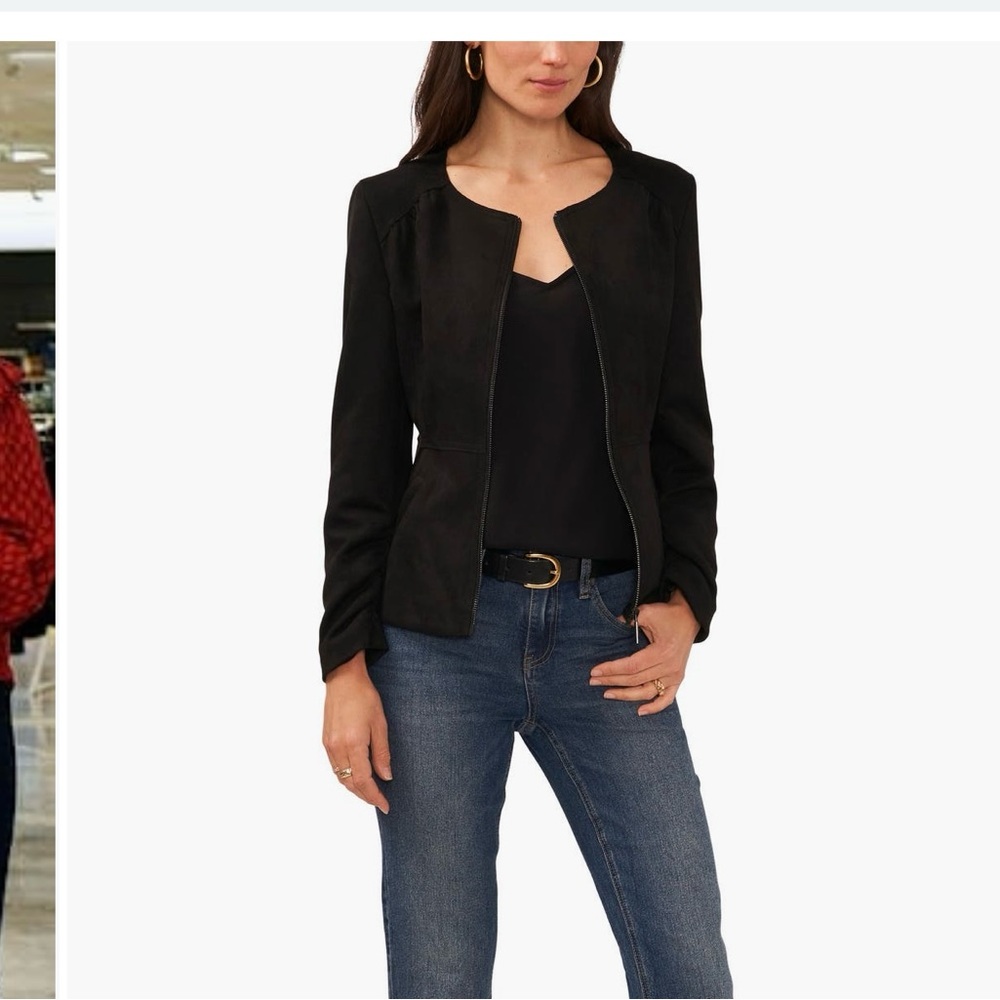 Vince Camuto Brown Faux Suede Jacket
